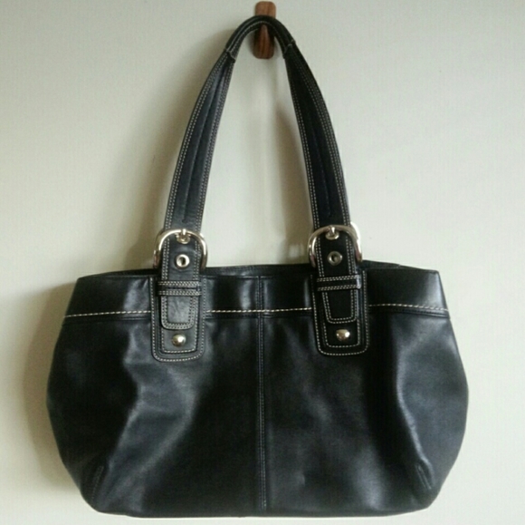 Coach black leather Ashley shoulder bag - Picture 2 of 4